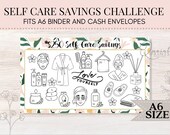 Self Care Savings | A6 Savings Challenge| Spa Savings | 014 |Cash Stuffing | A6 Savings Tracker | Cash Binder & Envelope | Printable Savings