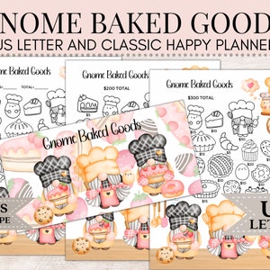 Gnome Baked Goods | Gnome Savings Challenge | Baking Savings Challenge | Savings Tracker | Cash Envelope | Savings Print | M35