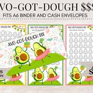 Avo-got-dough | A6 Tracker | Savings Challenge | Savings Tracker | Cash Envelope | Savings Printable |A6 Savings C89