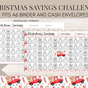 Christmas Savings Challenge | Christmas Tracker | Christmas Savings | Savings Tracker | Cash Stuffing | Budget Binder | A6 Budget Binder B98