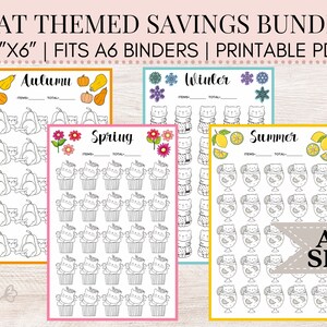 Seasons Savings Challenge | Savings Challenge Bundle | Savings Challenge | Savings Tracker |Savings Challenge Printable |Savings Binder B90