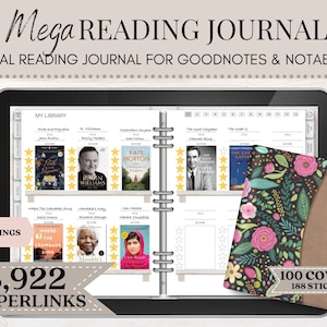 Digital Reading Journal | Digital Reading Planner | GoodNotes Journal | Book Review | Bookshelf | Reading Tracker | Reading Log | Notability
