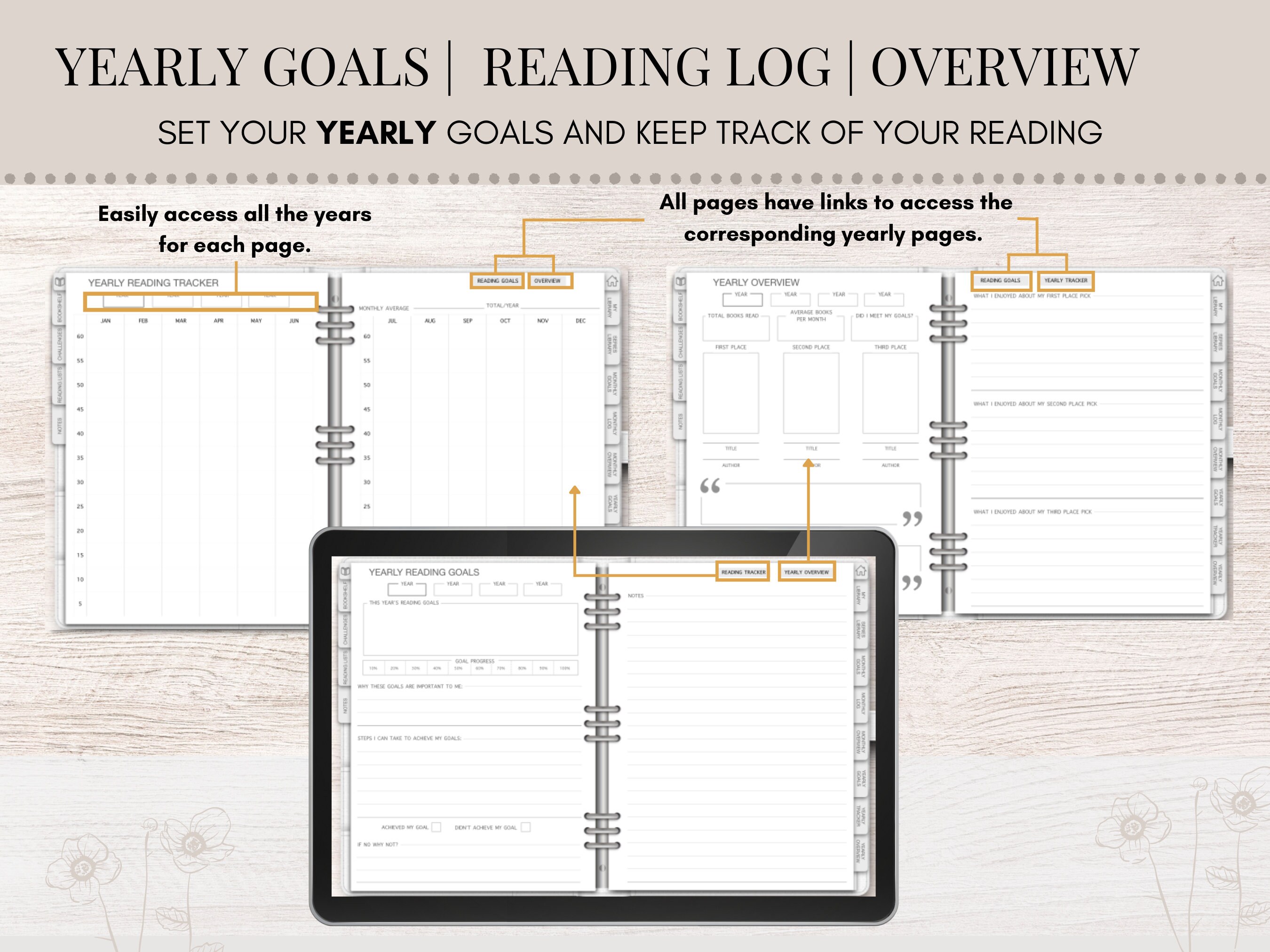 Digital Reading Journal Digital Reading Planner Goodnotes | Etsy