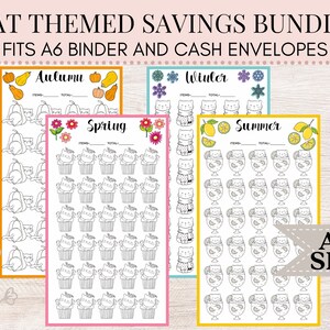 Seasons Savings Challenge | Savings Challenge Bundle | Savings Challenge | Savings Tracker |Savings Challenge Printable |Savings Binder B90