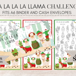 Fa La La Llama | Savings Challenge | Christmas Savings Challenge | Savings Challenge | Savings Tracker | Llama Savings Challenge | B29