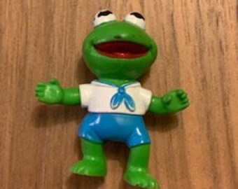 ヴィンテージ 1986 マペットベイビーズ カーミット ザ フロッグ PVC