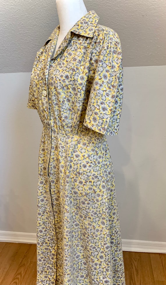 Handmade 1940’s yellow floral dress - image 2