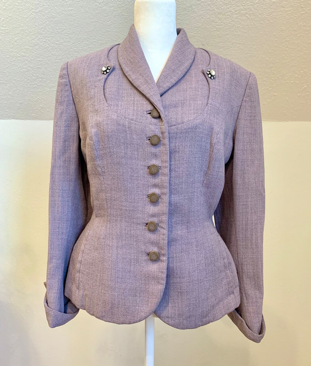 Muted Lilac Color Rothmoor 1940s Blazer/jacket. Size S/M Etsy