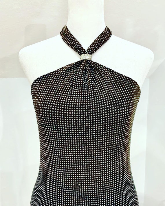 Robe Scintillante Dorée Jean Louis François - Taille S/M - Neuve Avec étiquettes - Style Italien