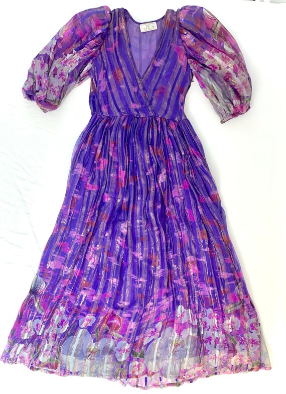 Vintage 1970’s Soo Yung Lee dress in vibrant orch… - image 7