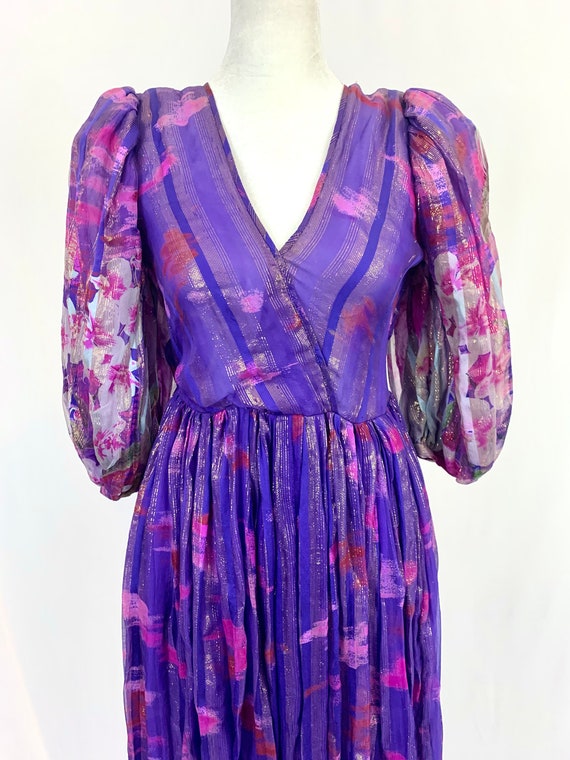 Vintage 1970’s Soo Yung Lee dress in vibrant orch… - image 3