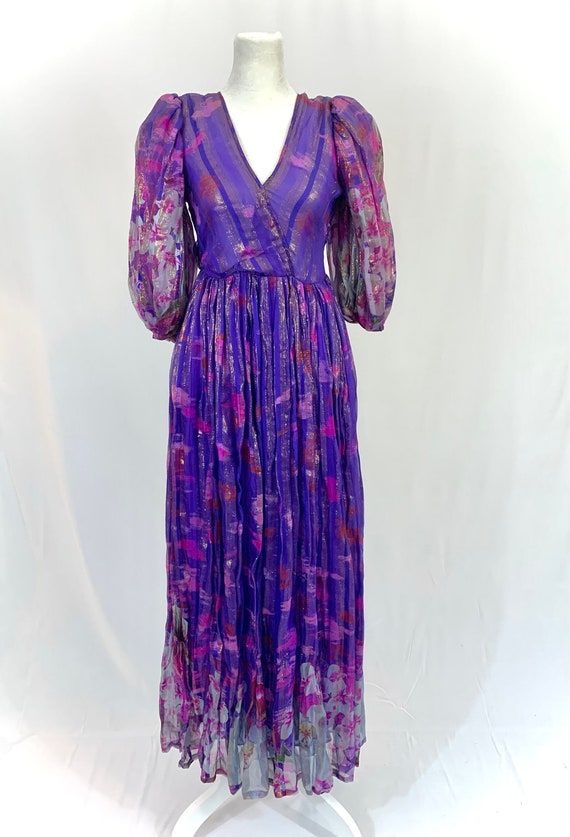 Vintage 1970’s Soo Yung Lee dress in vibrant orch… - image 2