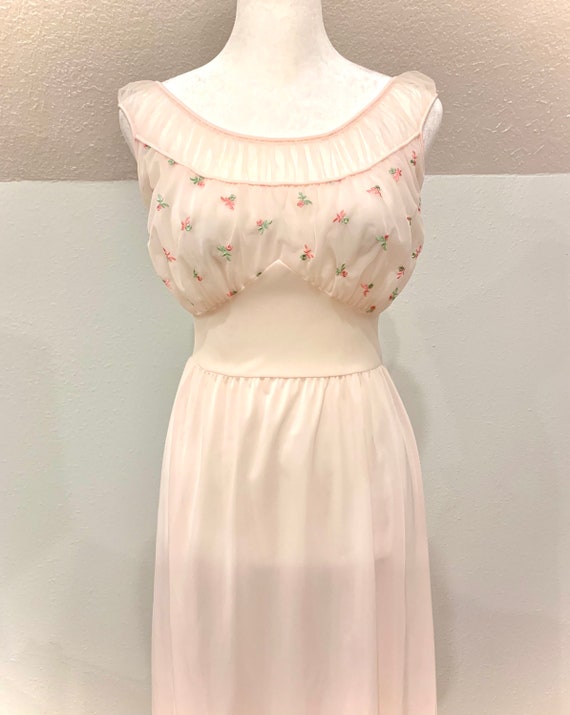 Van Raalte pink peignoir 1950’s true vintage - image 2