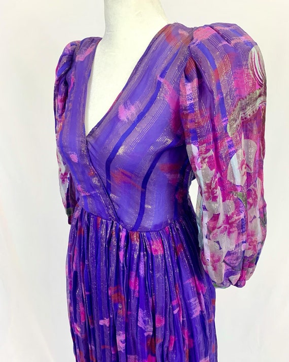 Vintage 1970’s Soo Yung Lee dress in vibrant orch… - image 1