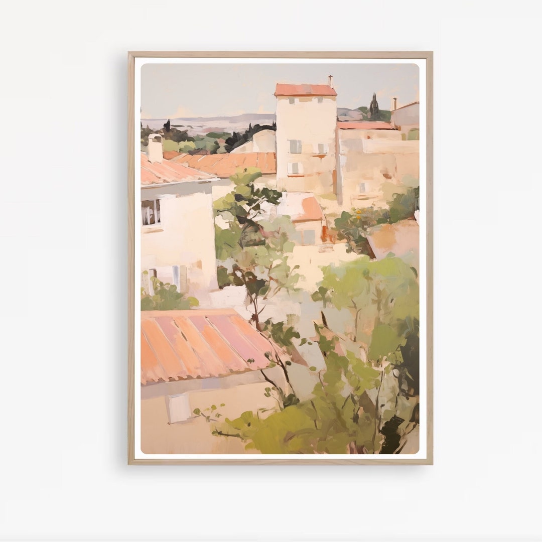 France Print, Village Print, French Wall Art, Provence Landscape ...