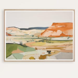 Desert Print, Southwestern Landscape Painting, Abstract Desert Wall Art, Large  Printable Modern Art, Digital Download