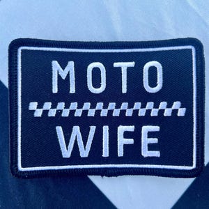 Moto Wife Embroidered Patch