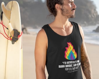 Queer As Folk Inspired: Emmett Honeycutt flame quote Men’s premium tank top