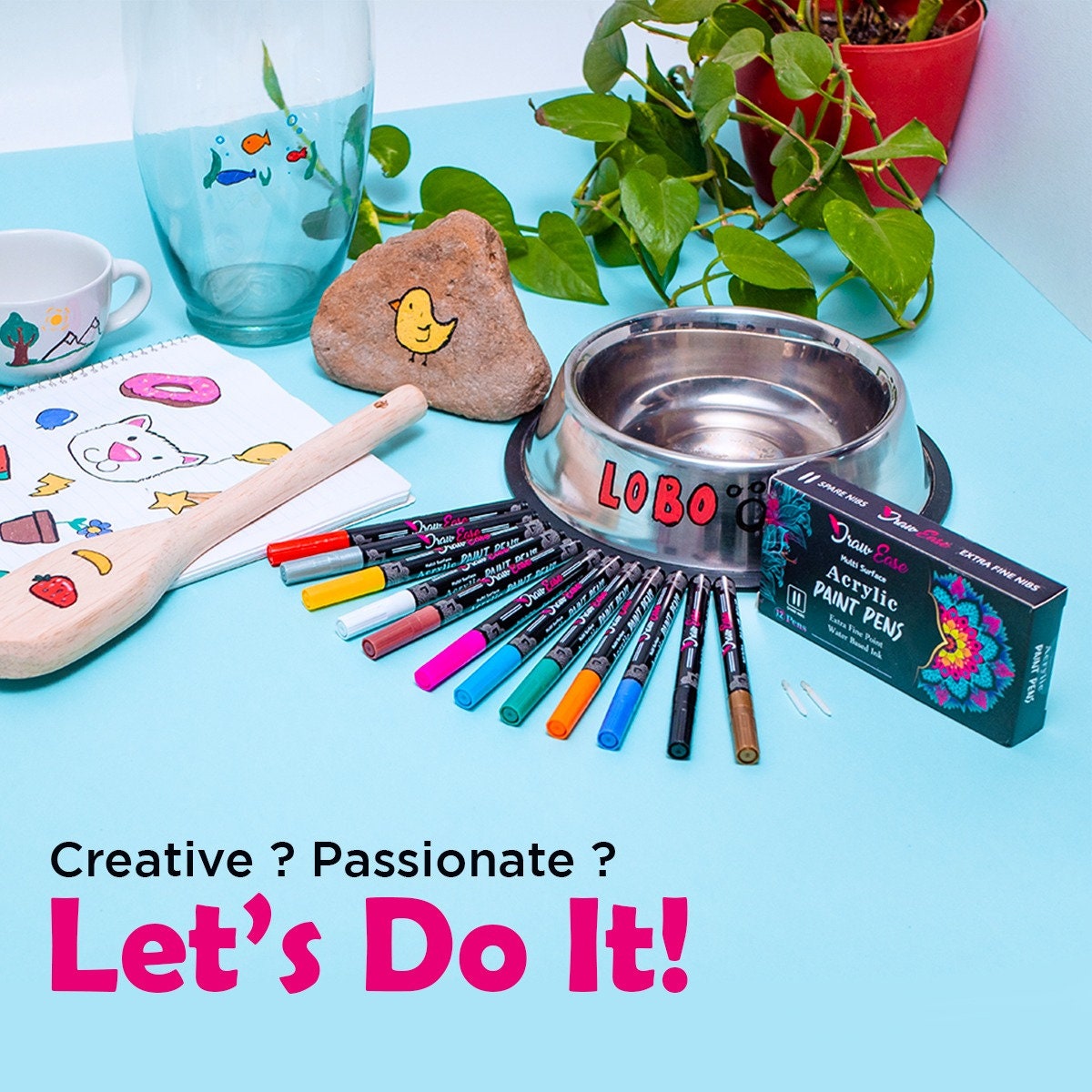 Draw Ease Acrylic Paint Pen Set of 12 18 or 04 Colors0.7mm Etsy UK