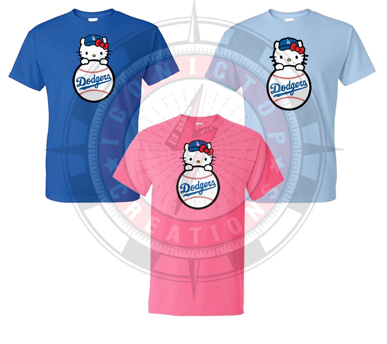 So Cute @dodgers - Hello Kitty Dodgers Transparent PNG - 600x739