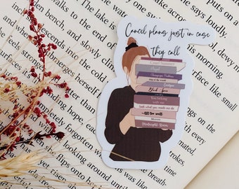 Reader girl sticker