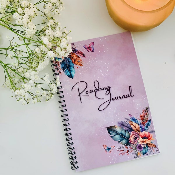 Boho butterfly floral Reading Journal