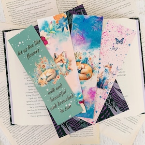 Watercolor Fox Bookmarks