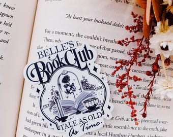 Belle’s book club vinyl sticker l Kindle bookish sticker