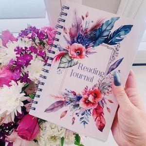 Floral Reading Journal l book tracker l reader gift