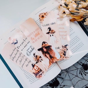 Fall themed Halloween bookmarks l spooky season bookmarks