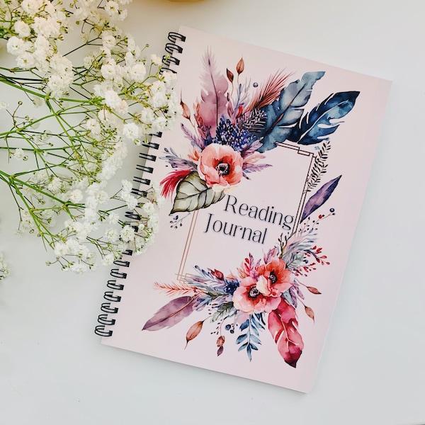 Floral Reading Journal l Book tracker journal