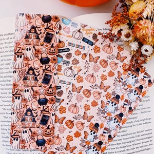 Fall Halloween bookmarks l Ghosts & pumpkins