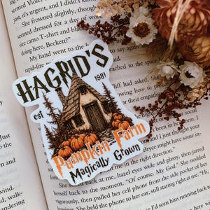 Hagrid&#39;s Pumpkin patch sticker l Vinyl sticker for kindle l Bookish stickers