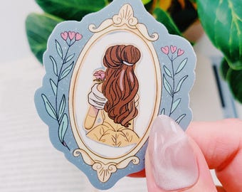 Fairytale reader sticker l Kindle bookish sticker