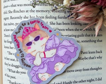Pegatina de gato literario de Romanticismo