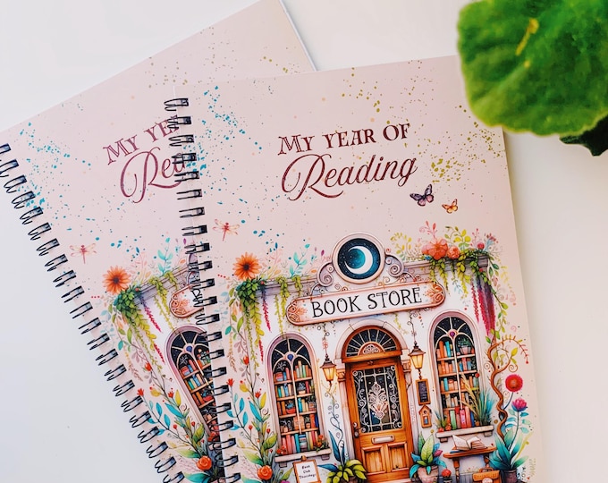 Boho Book shop Reading Journal l Stats, challenges, and book trackers