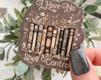 No tengo control de estanterías, pegatinas florales de libros