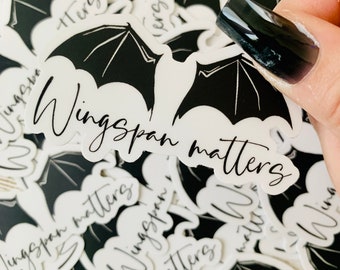ACOTAR wingspan matters sticker l Bat boys sticker l bookish sticker