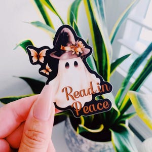 Read in Peace ghost sticker l Vinyl spooky sticker