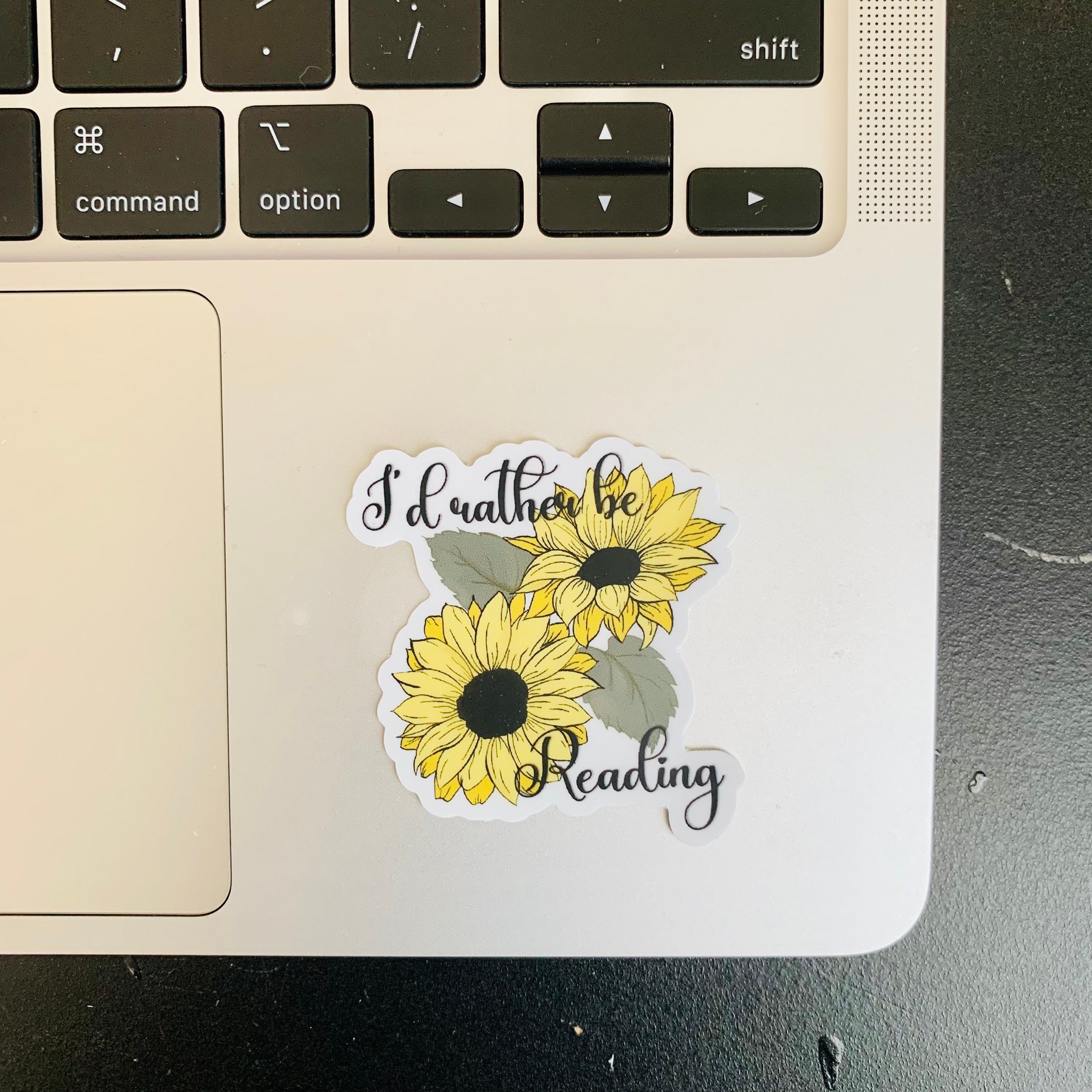 Sunflower Book Sticker For Readers Fall Bookish Librarians Reading
