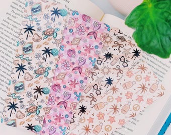 Summer Bookmarks | Beach Theme, Reading Gift