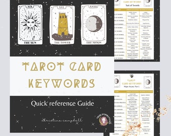 Tarot Card Keywords Quick 7 Page Reference Guide