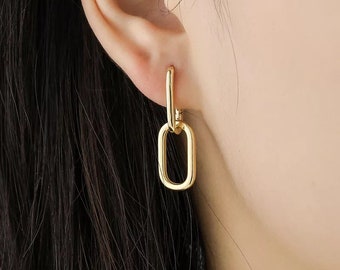 Chain Link Earrings | Etsy