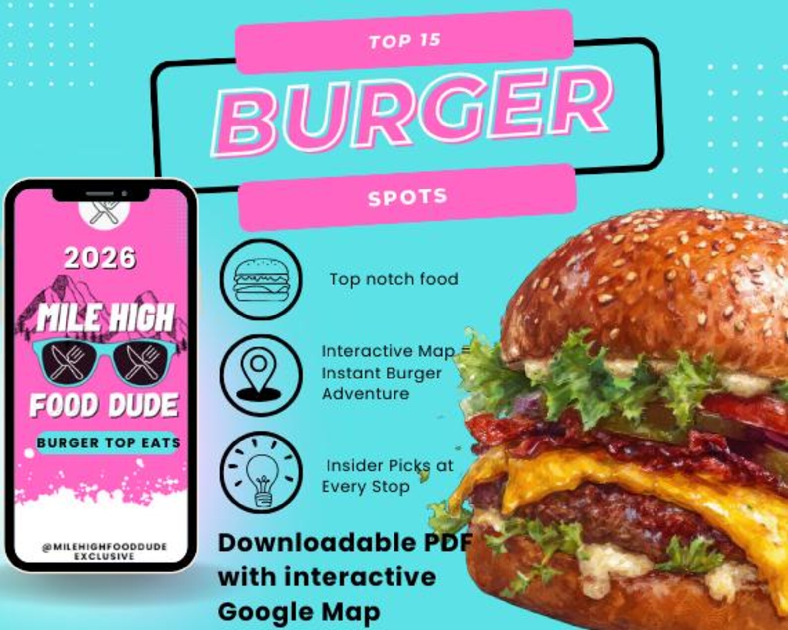 Mhfd Map MHFD Top 15 Burger Spots & Interactive Map PDF - Etsy