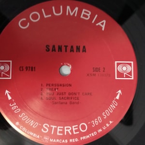 Santana / Debut Album / 1969 Etsy