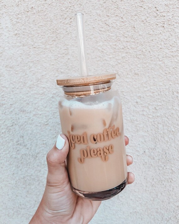 Witches Coffee - Personalized Custom Witch Glass Cup, Iced Coffee