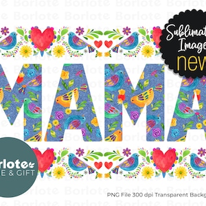 MAMA fête des mères, image à sublimer, Sublimation, transfert, ABUELA mexicain, cadeau pour maman, Fiesta