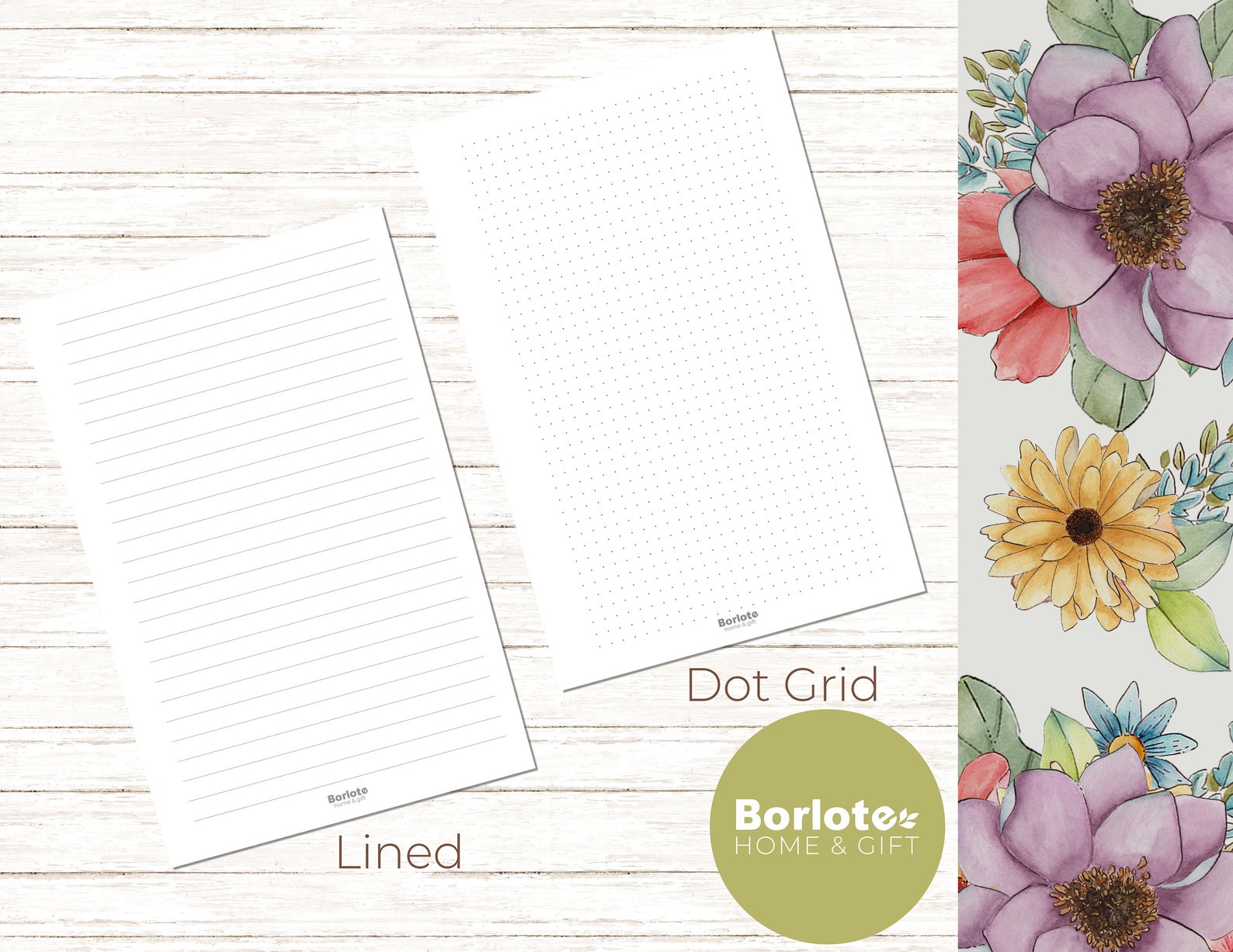 Spiral Floral Notebook Purple Floral Notebook Watercolor Notebook ...