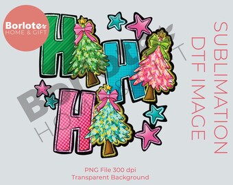 Coquette Christmas Glitter ho ho ho PNG, Trendy Christmas PNG, Glitter Christmas Tree, Girly Christmas PNG, Trendy Brushstroke, Download png