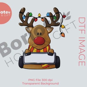 Weihnachten Rentier PNG, Weihnachtsbeleuchtung PNG, Weihnachtsdesigns, Instant Download, Junge Weihnachten PNG, Weihnachtssublimation.